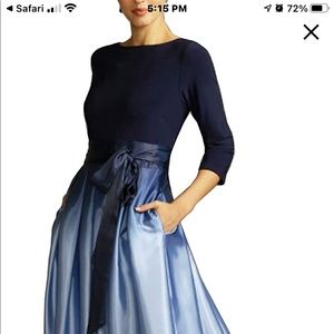 SLFashions Women'sLong Satin OmbreDress w/Pockets